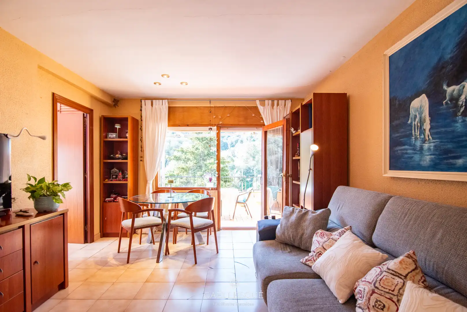 Sala de estar de Casa o chalet en venta en Barcelona con Calefacción, Jardín privado y Terraza