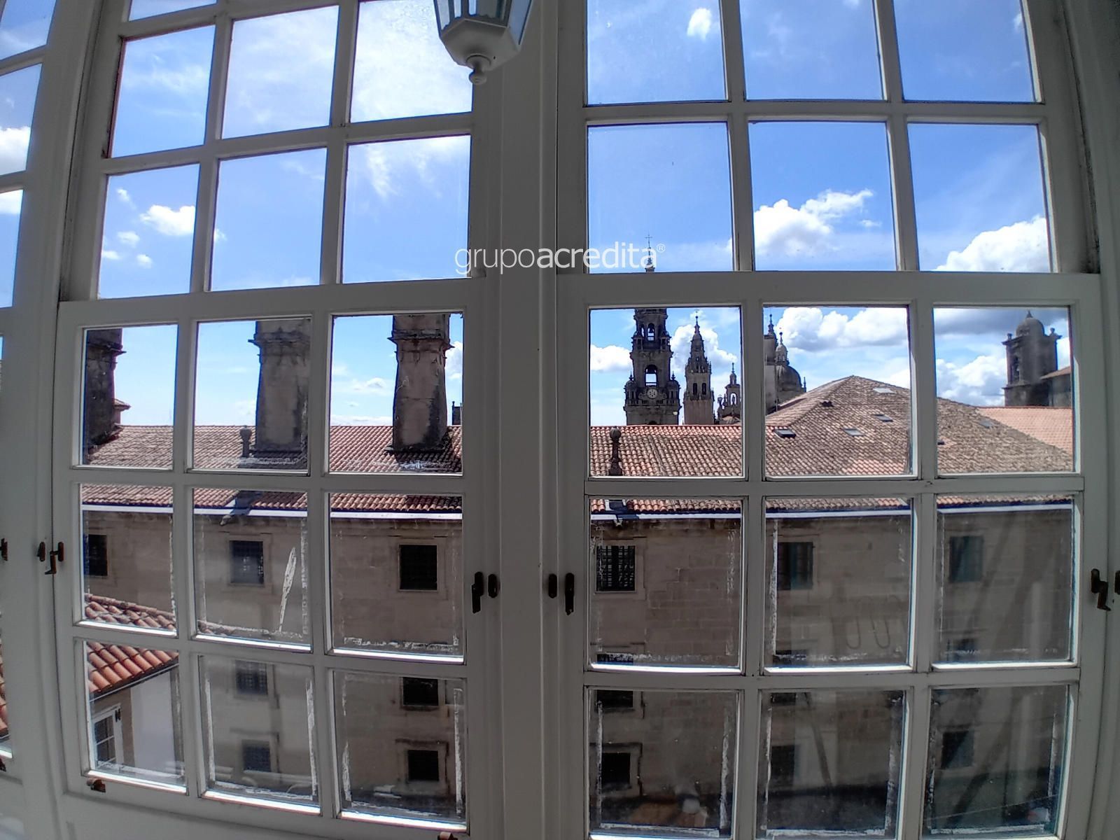 Exterior view of Flat for sale in Santiago de Compostela   with Heating, Parquet flooring and Terrace