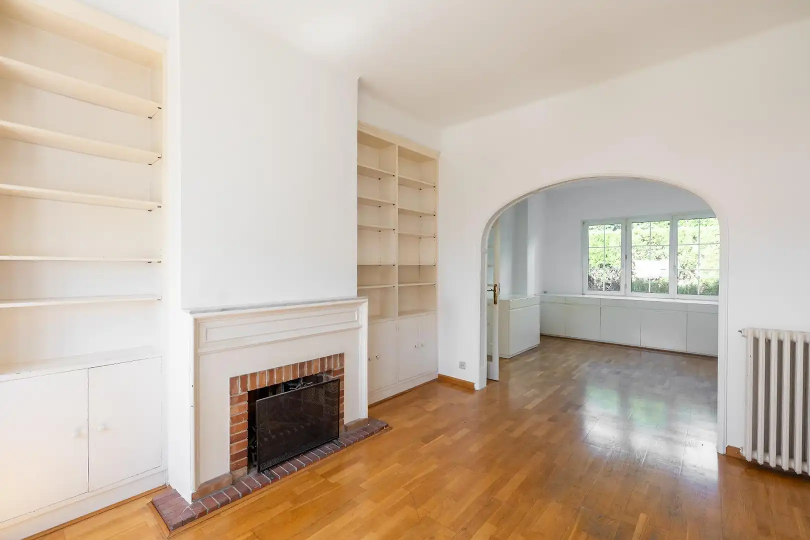 Sala de estar de Casa o chalet de alquiler en Barcelona con Calefacción, Parquet y Terraza
