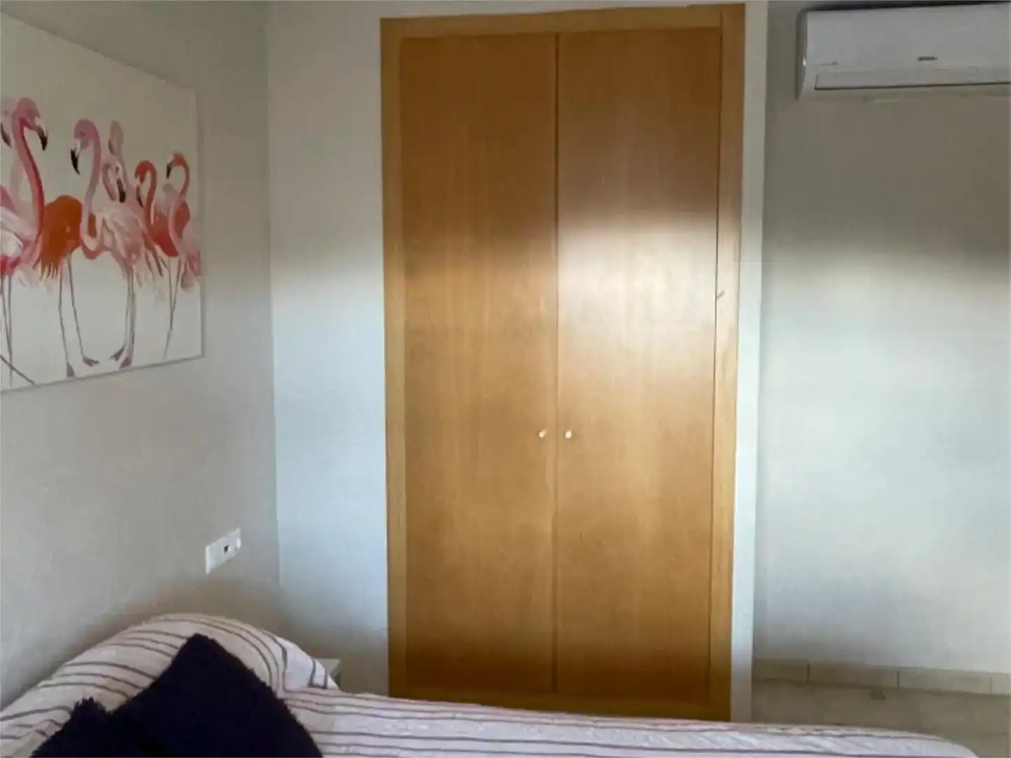 Bedroom of Flat for rent in Oliva  with Air Conditioner, Swimming Pool and Furnished