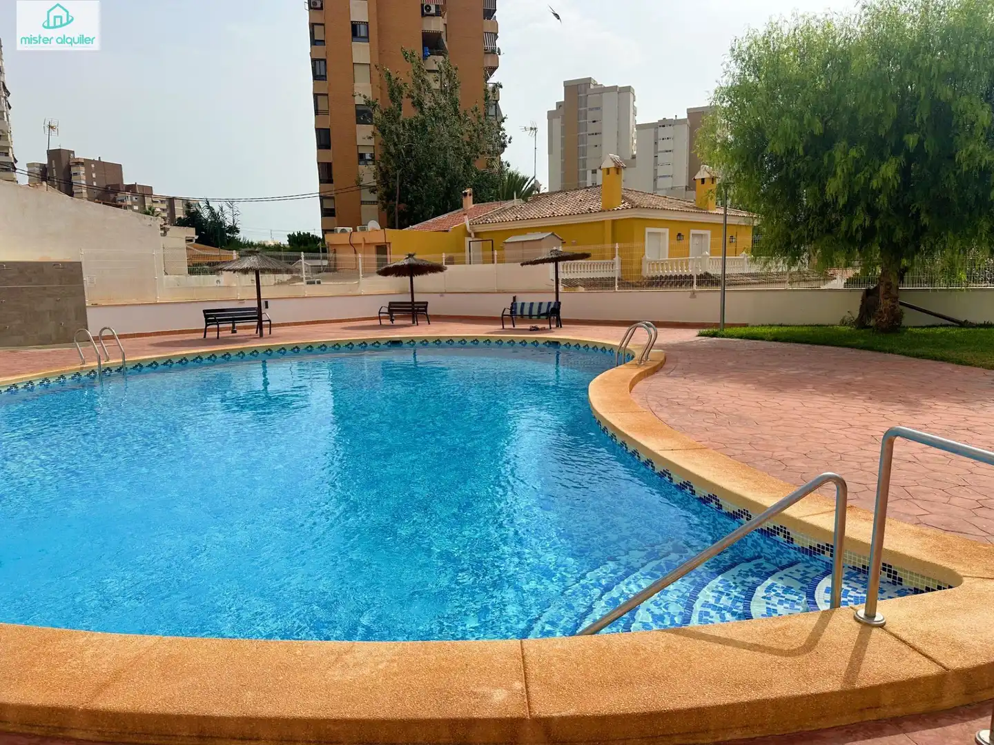 Swimming pool of Apartments for rent in El Campello  with Air Conditioner, Heating and Private garden