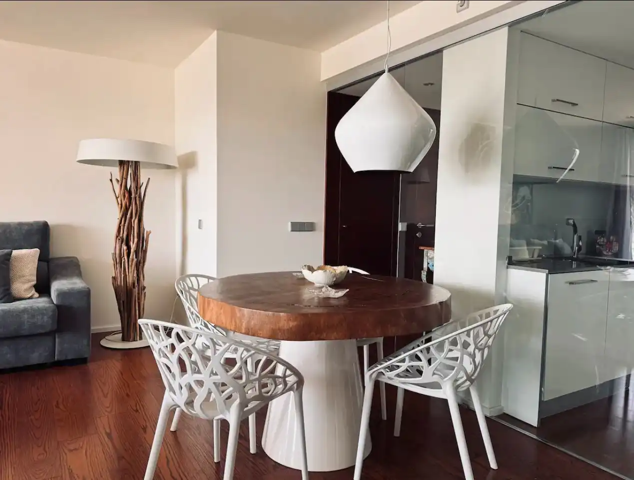 Esszimmer von Wohnung zum Verkauf in Eivissa mit Klimaanlage, Parkett und Terrasse
