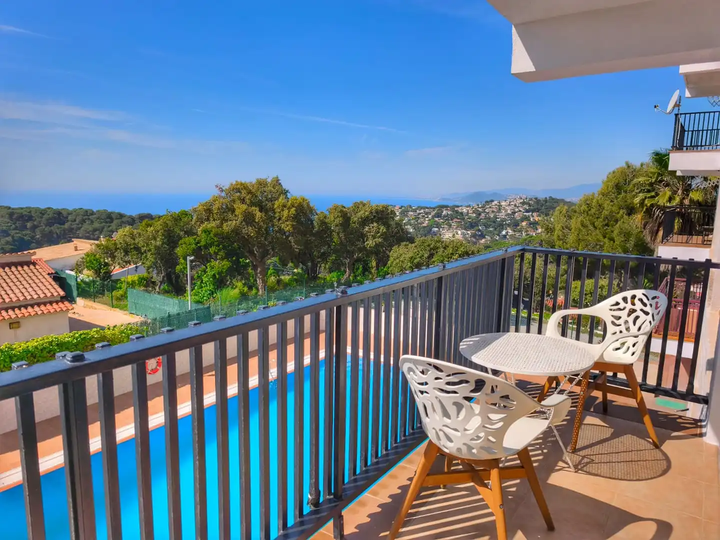 Terrasse von Wohnung zum Verkauf in Lloret de Mar mit Heizung, Privatgarten und Terrasse
