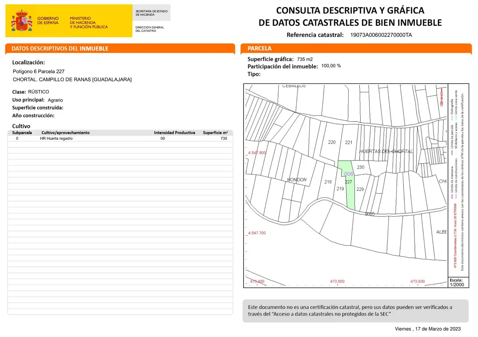 Terreno rústico en venta en Campillo de Ranas, imagen 15