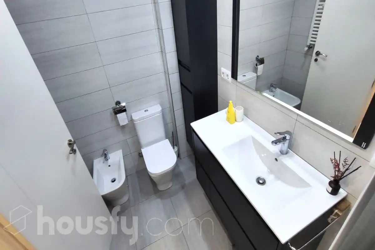 Bathroom of Flat for rent in Madrid  with Air Conditioner, Terrace and Furnished