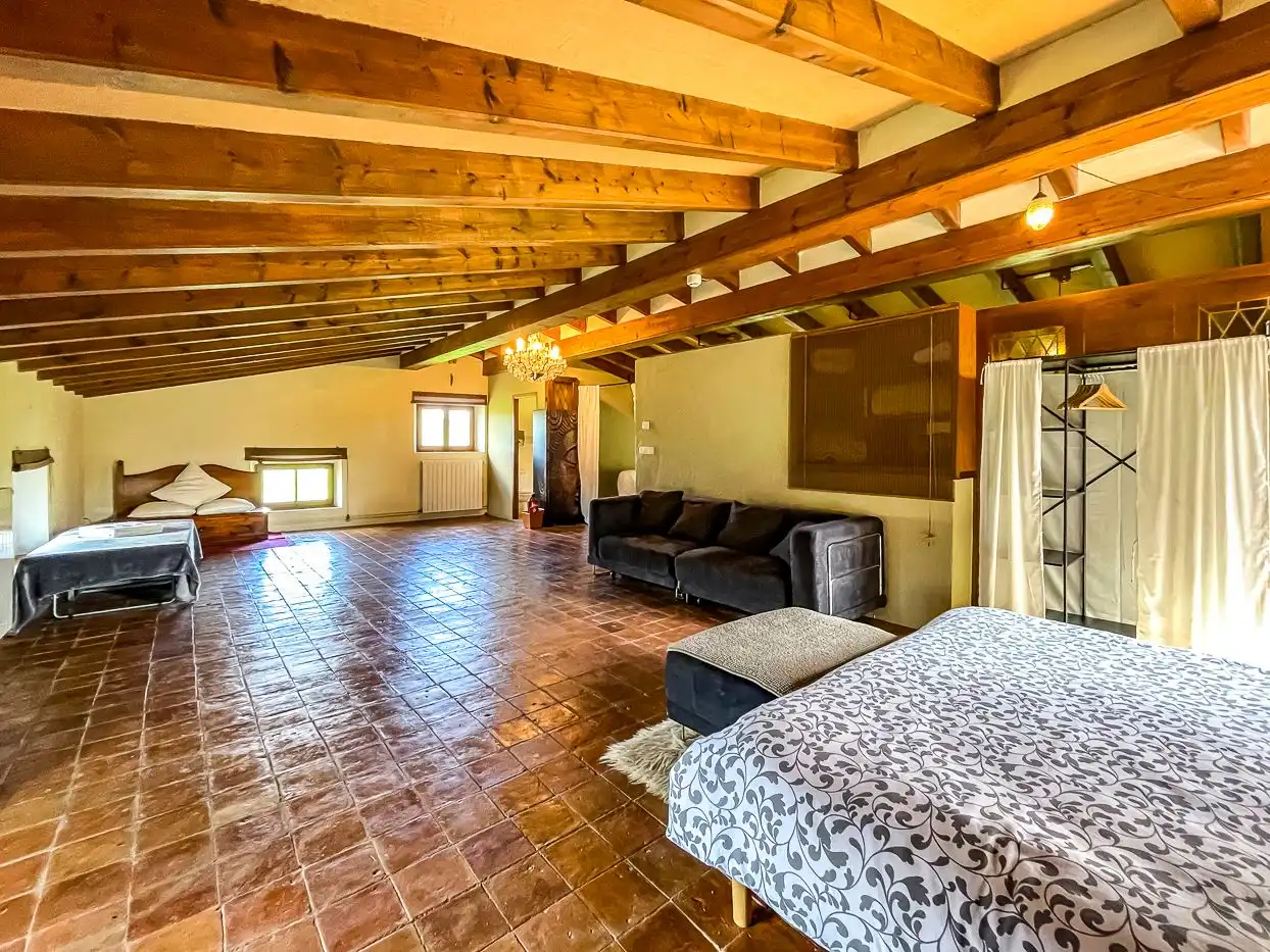 Sala de estar de Finca rústica en venta en Rupit i Pruit con Jardín privado