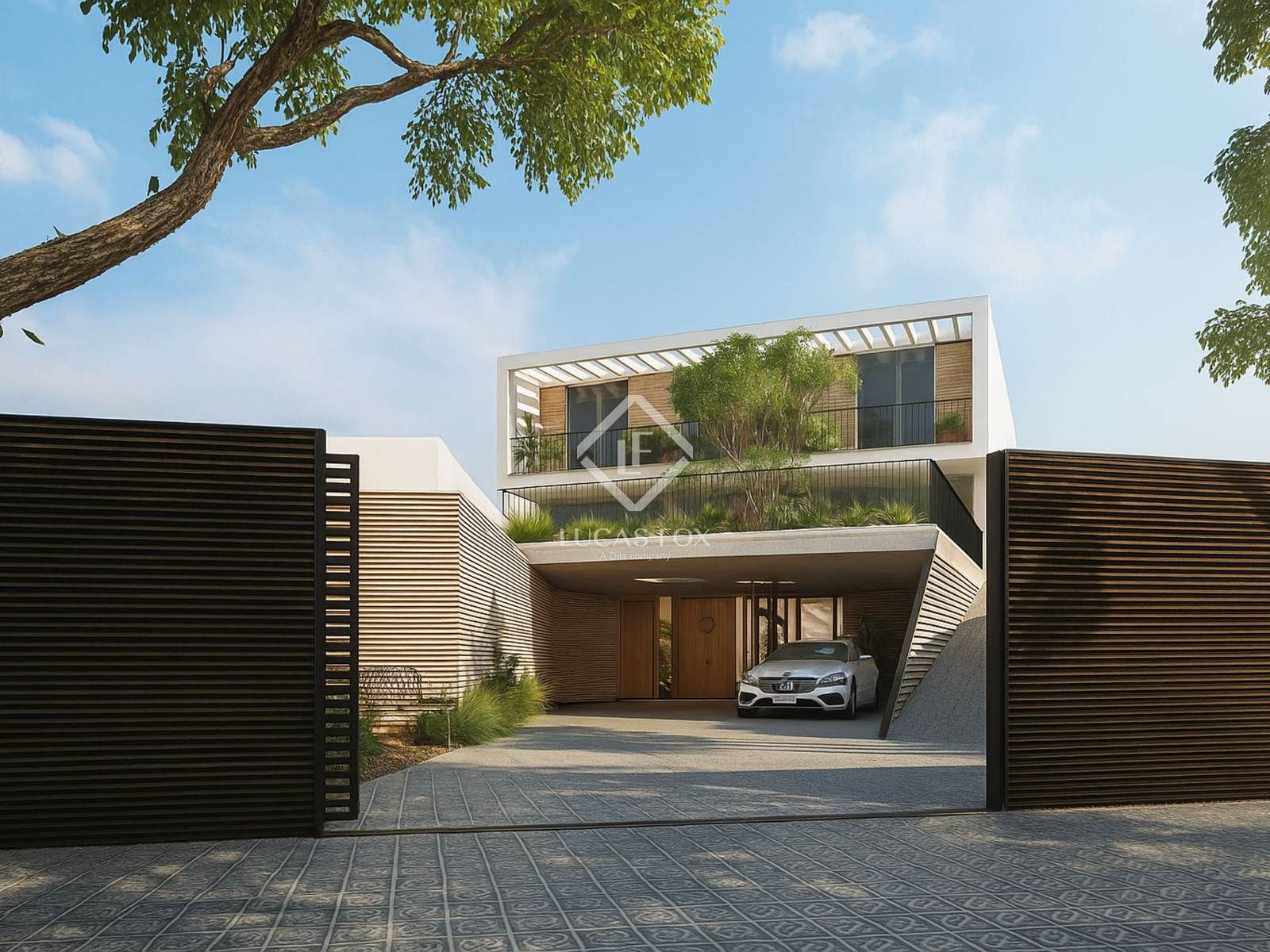 Exterior view of House or chalet for sale in Esplugues de Llobregat  with Air Conditioner, Heating and Private garden