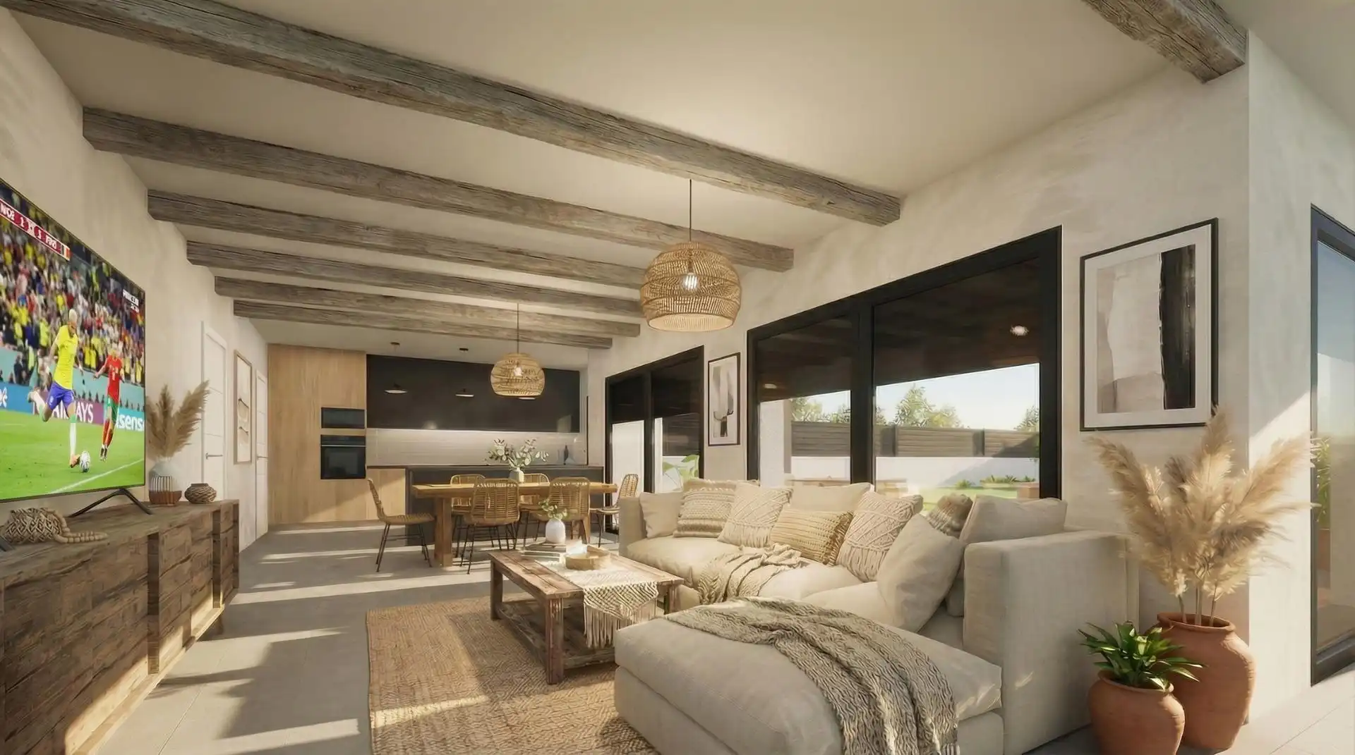 Sala de estar de Casa o chalet en venta en Aspe con Aire acondicionado, Jardín privado y Terraza