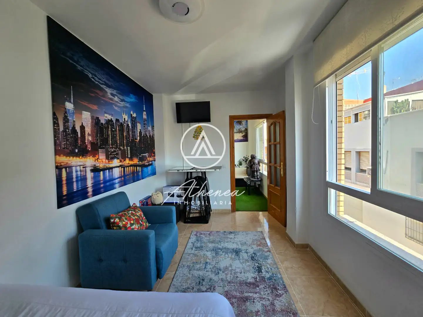 Sala de estar de Piso en venta en Roquetas de Mar con Terraza, Amueblado y Horno
