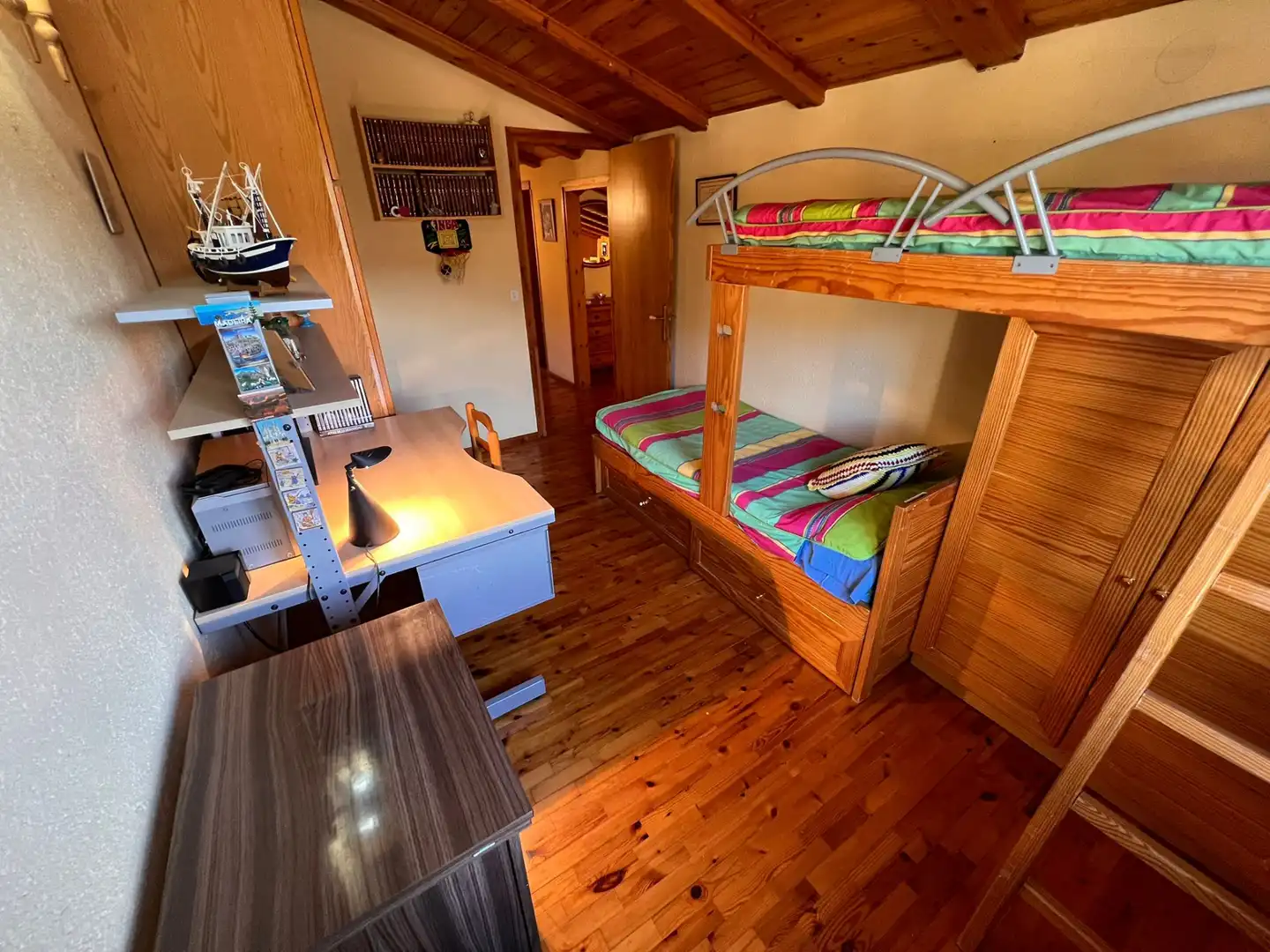 Bedroom of Detached homes for sale in Sant Pau de Segúries  with Heating, Parquet flooring and Terrace