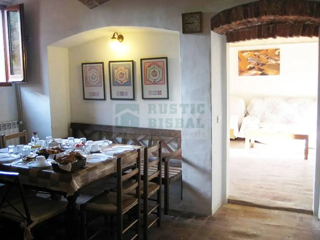 Comedor de Finca rústica de alquiler en Llagostera con Calefacción, Amueblado y Piscina comunitaria