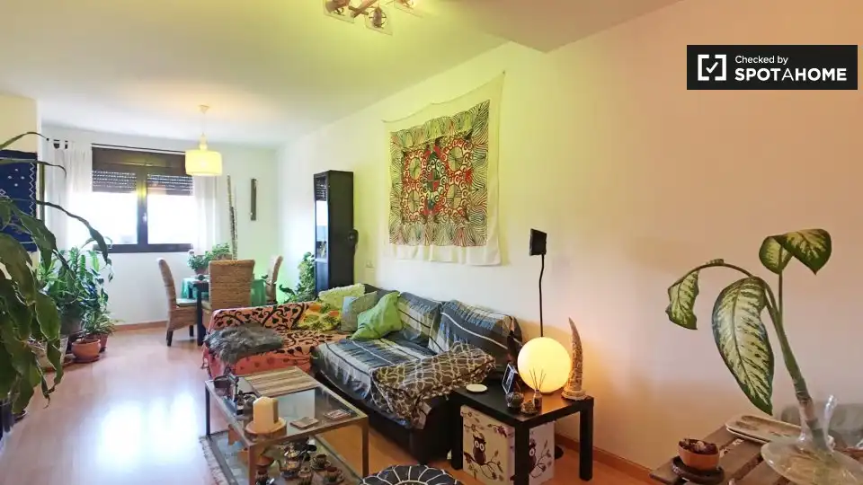 Living room of Flat for share in Getafe  with Air Conditioner, Heating and Furnished