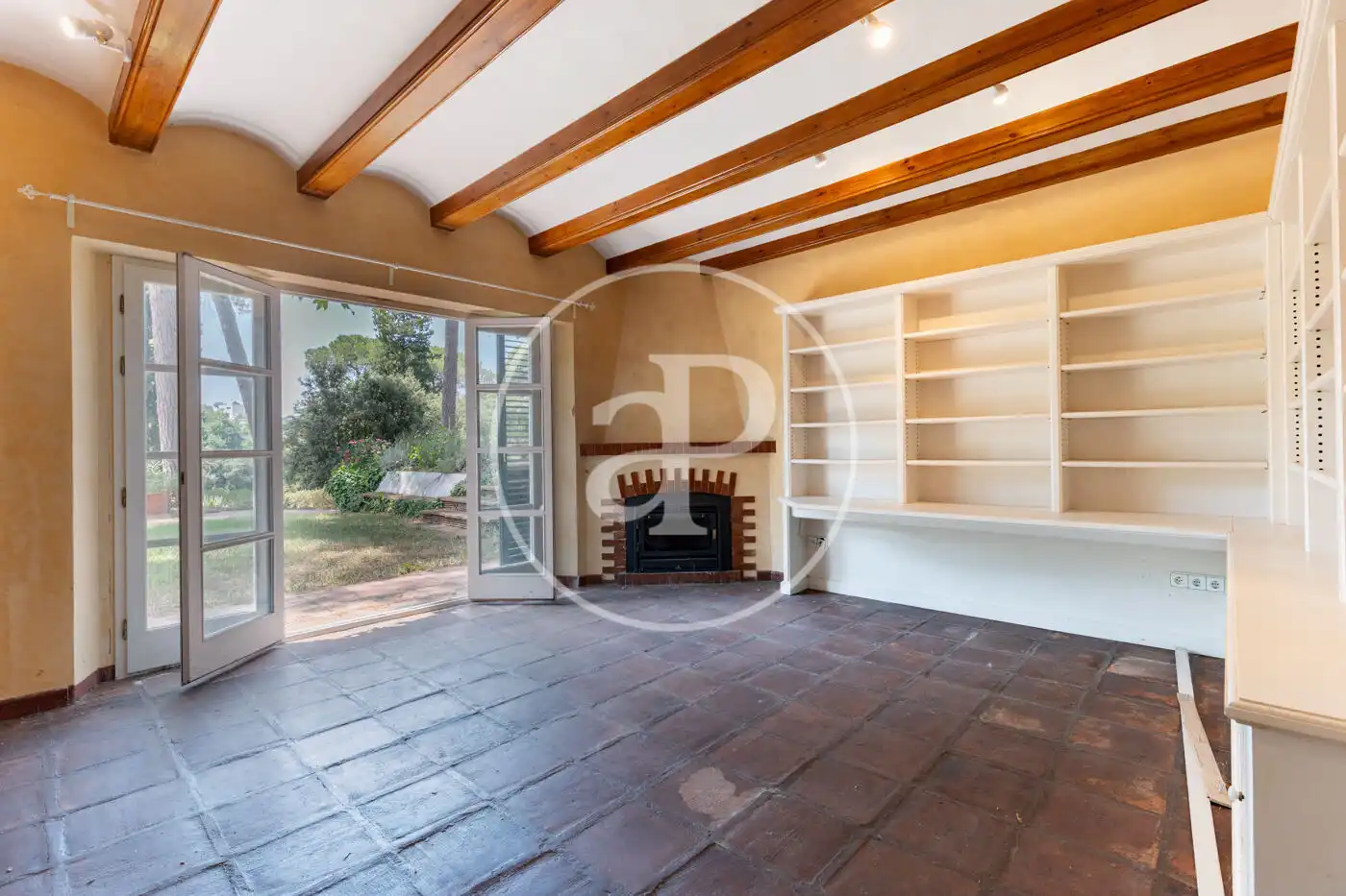 Sala de estar de Casa o chalet en venta en Sant Cugat del Vallès con Calefacción, Jardín privado y Terraza