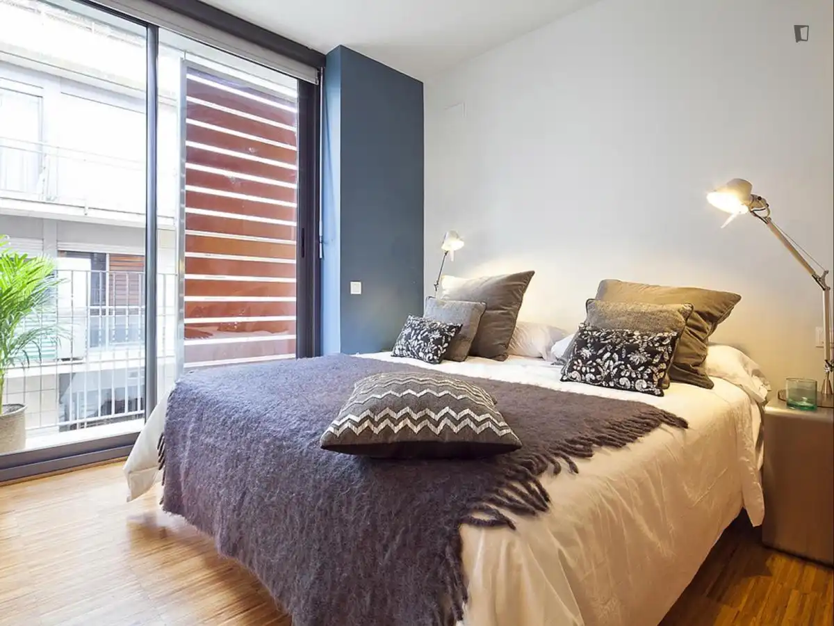 Habitación de Apartamento de alquiler en Barcelona con Aire acondicionado, Calefacción y Amueblado