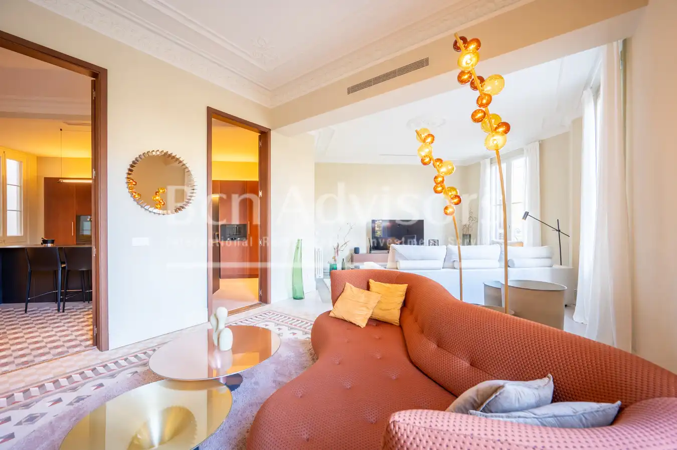 Sala de estar de Piso en venta en Barcelona con Aire acondicionado, Calefacción y Parquet
