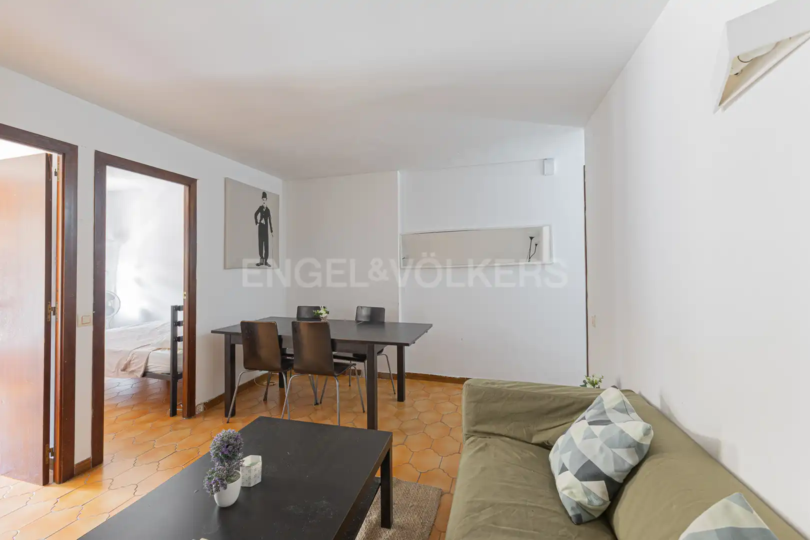 Living room of Flat for rent in Barcelona  with Air Conditioner, Heating and Furnished