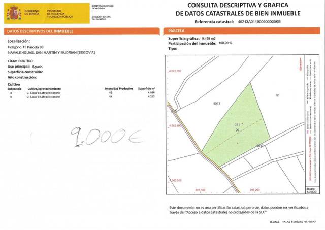 Finca rústica en Venta en San Martín y Mudrián