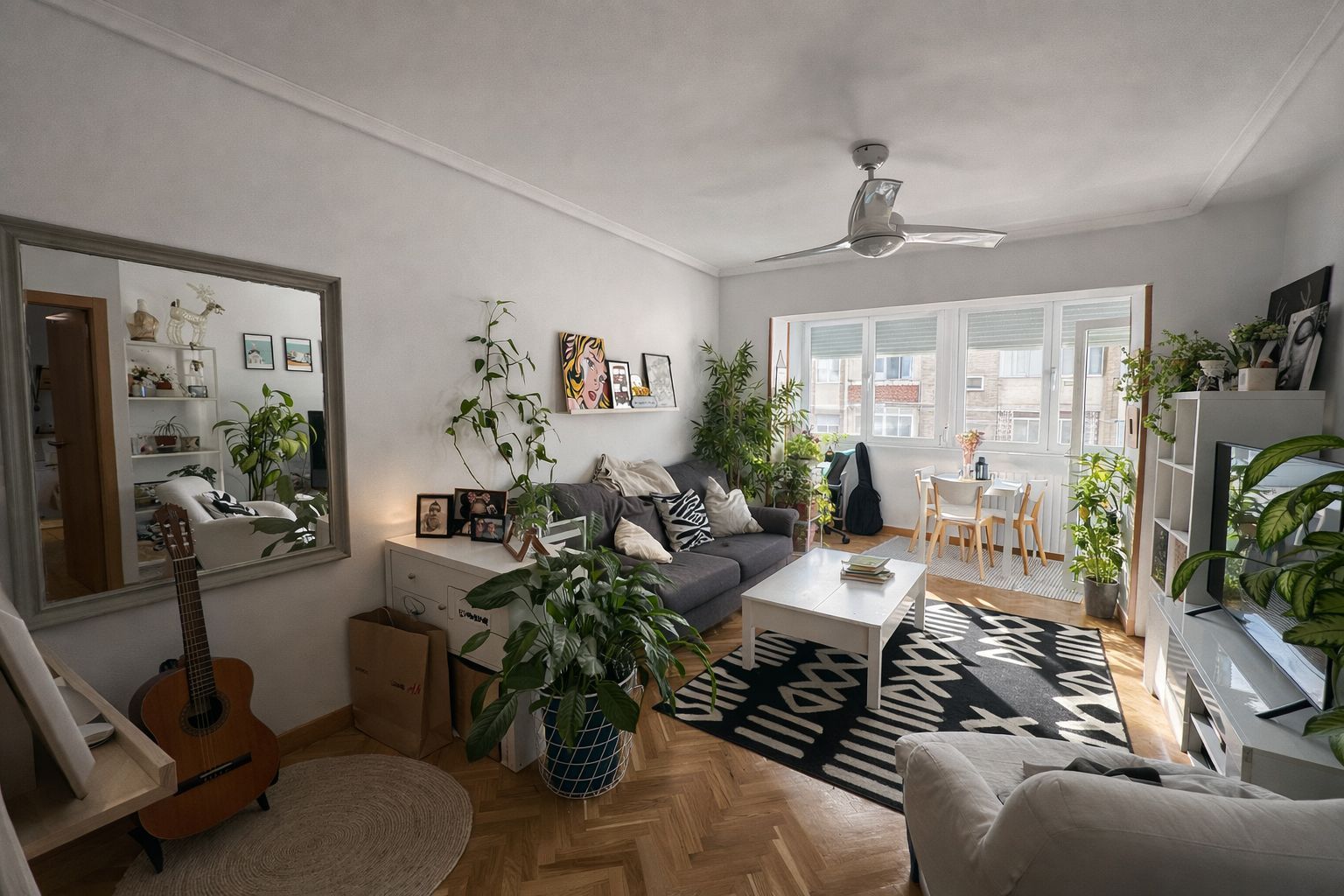 Sala d'estar de Pis de lloguer en  Madrid Capital amb Aire condicionat i Calefacció