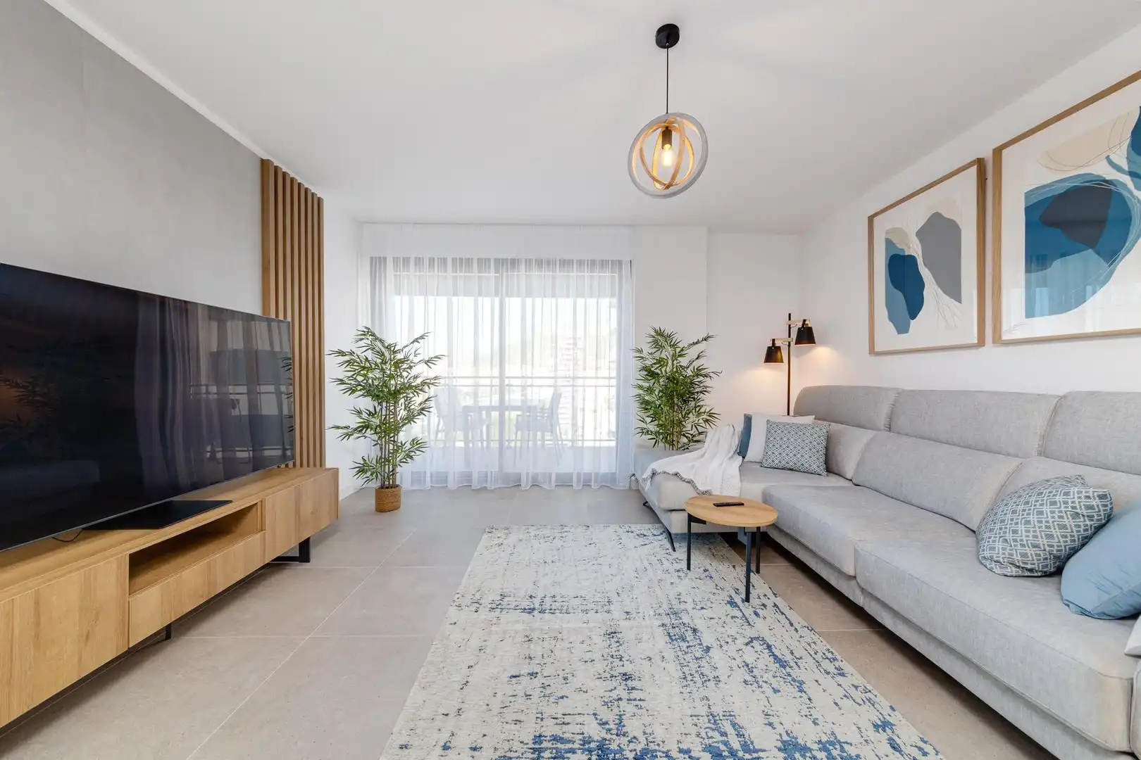 Sala de estar de Apartamento en venta en Calpe / Calp con Aire acondicionado, Calefacción y Jardín privado