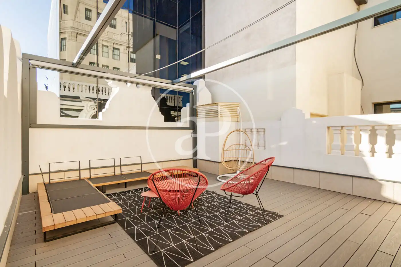 Terrace of Flat for rent in Madrid  with Air Conditioner, Heating and Furnished