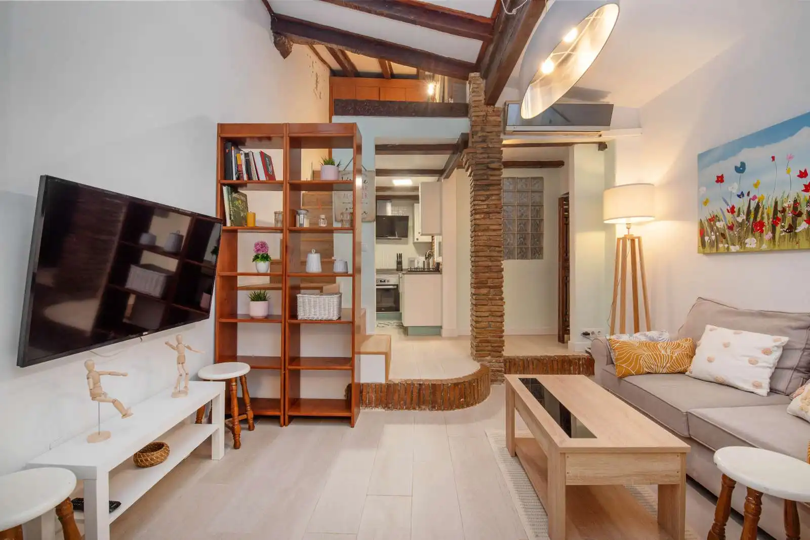 Sala d'estar de Apartament per a compartir en Valencia amb Aire condicionat, Calefacció i Terrassa