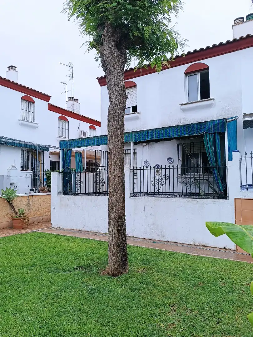 Vista exterior de Casa adosada en venta en Mairena del Aljarafe con Aire acondicionado, Calefacción y Jardín privado