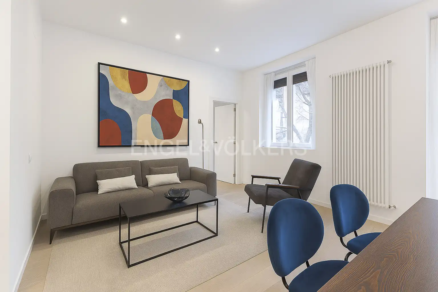 Living room of Flat for rent in Madrid  with Air Conditioner, Heating and Furnished
