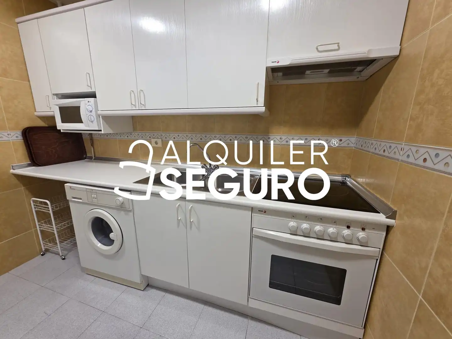 Cuina de Pis de lloguer en Burgos amb Calefacció, Terrassa i Moblat