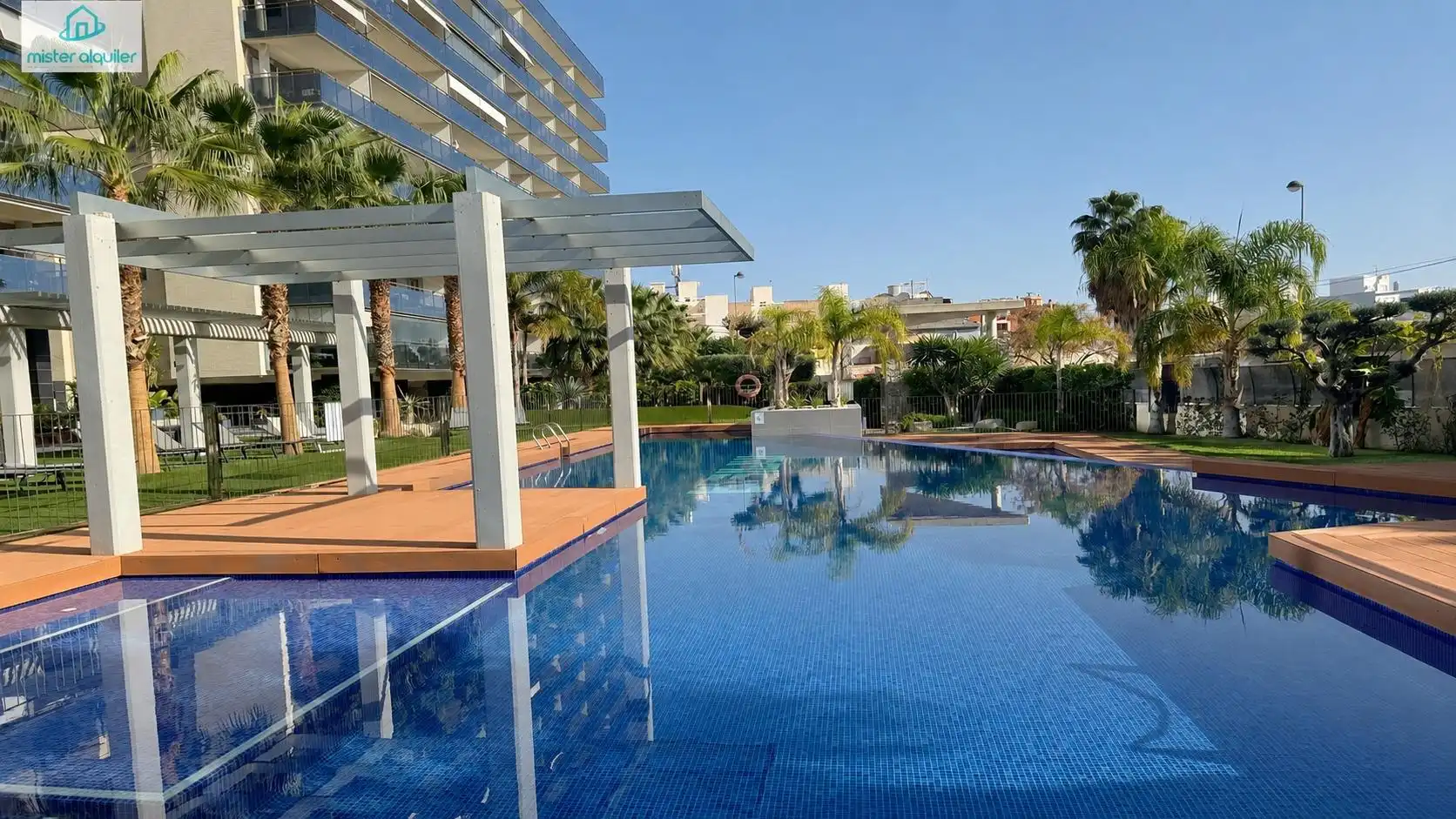 Swimming pool of Apartments for rent in El Campello  with Air Conditioner, Heating and Private garden