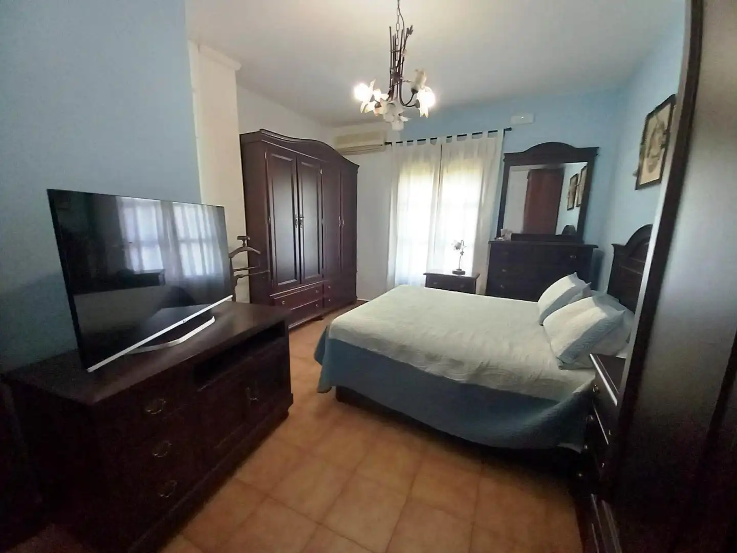 Bedroom of Houses for sale in El Pedroso  with Air Conditioner, Terrace and Storage room