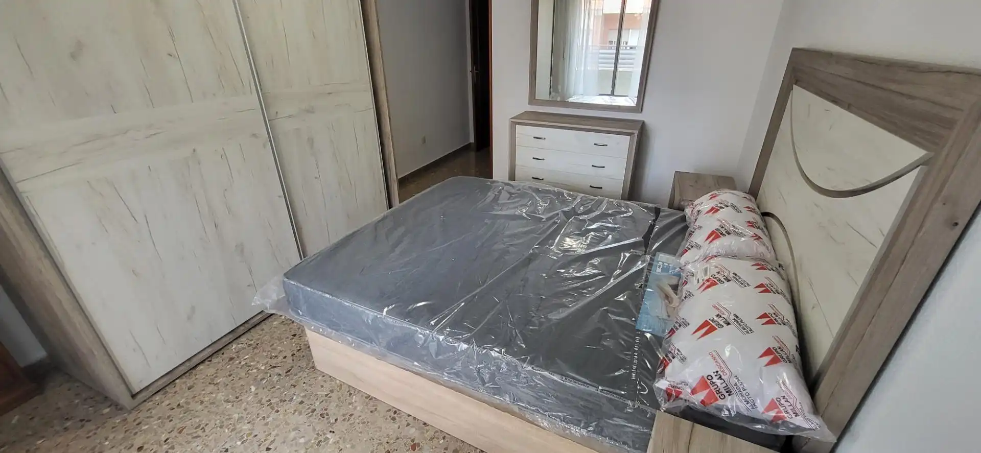 Bedroom of Flat for rent in Albacete  with Air Conditioner, Heating and Furnished
