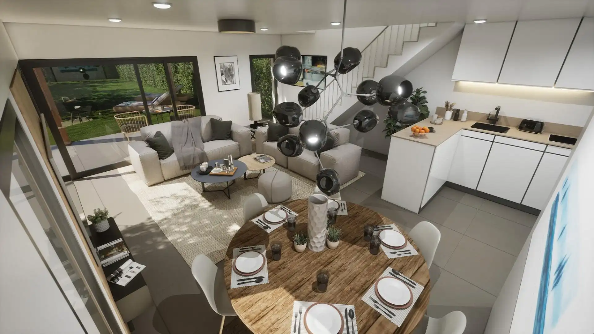 Sala de estar de Casa o chalet en venta en Vacarisses con Aire acondicionado, Jardín privado y Terraza