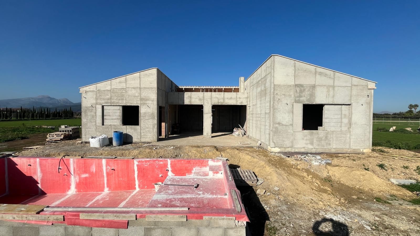 Vista exterior de Finca rústica en venda en Sa Pobla amb Piscina