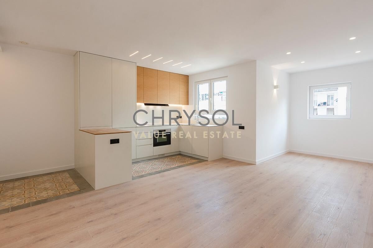 Living room of Flat for sale in  Barcelona Capital  with Air Conditioner, Heating and Parquet flooring