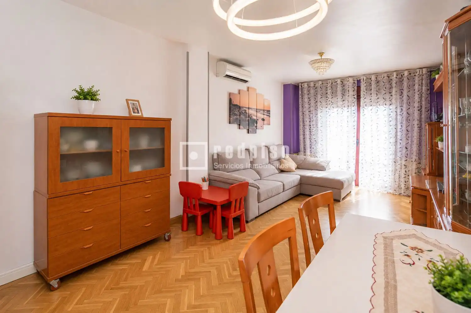Sala de estar de Piso en venta en Humanes de Madrid con Aire acondicionado, Calefacción y Parquet