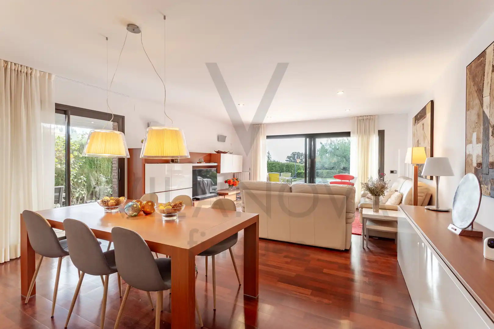Sala d'estar de Casa adosada en venda en Castellvell del Camp amb Aire condicionat, Calefacció i Jardí privat