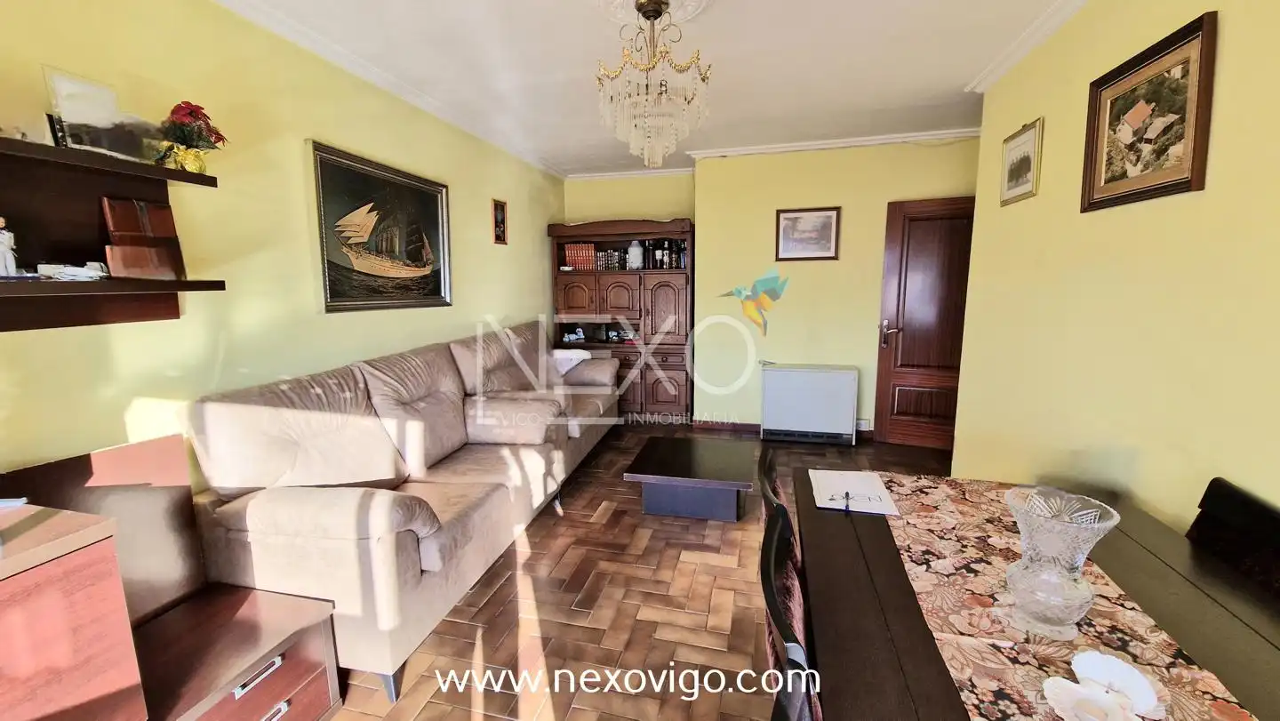 Sala de estar de Casa o chalet en venta en Moaña con Jardín privado, Terraza y Trastero