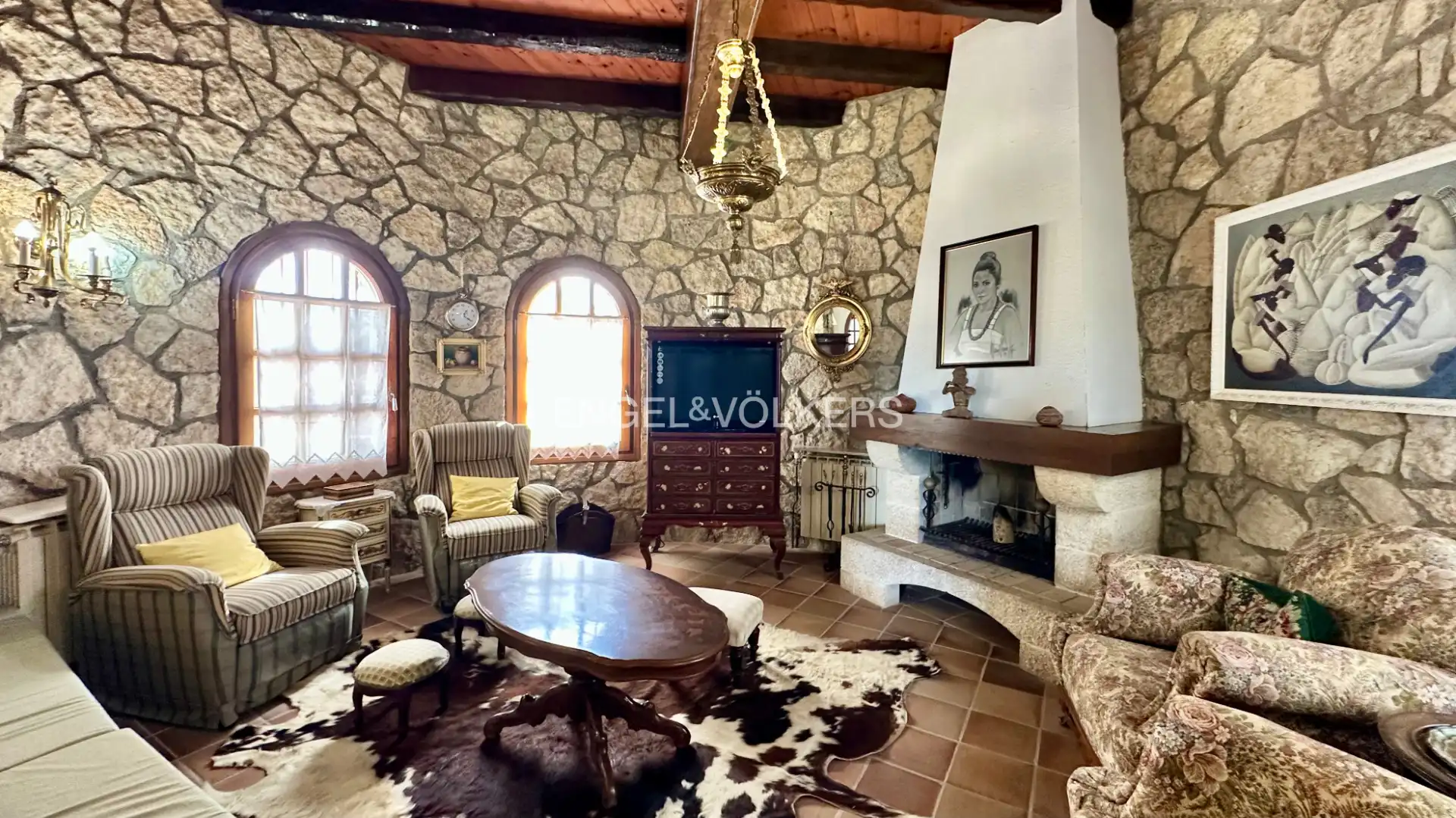 Wohnzimmer von Haus oder Chalet zum Verkauf in Mont-roig del Camp mit Klimaanlage, Heizung und Privatgarten