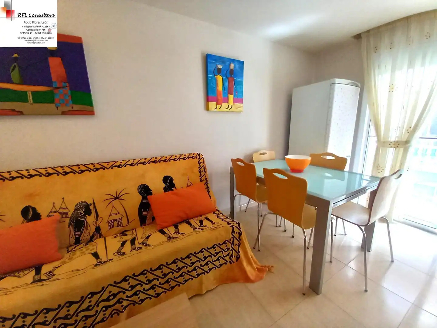 Wohnzimmer von Wohnungen zum Verkauf in L'Ampolla mit Heizung, Terrasse und Möbliert