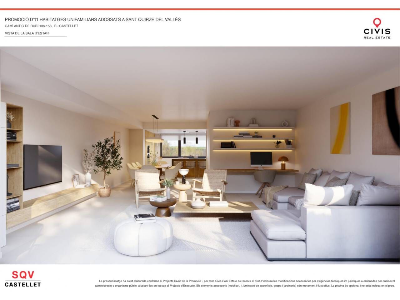 Living room of Single-family semi-detached for sale in Sant Quirze del Vallès  with Air Conditioner, Heating and Private garden