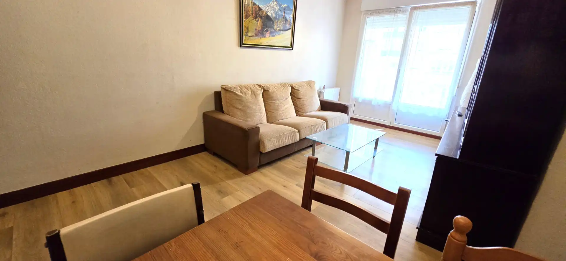 Living room of Flat for rent in Bilbao   with Heating, Parquet flooring and Furnished