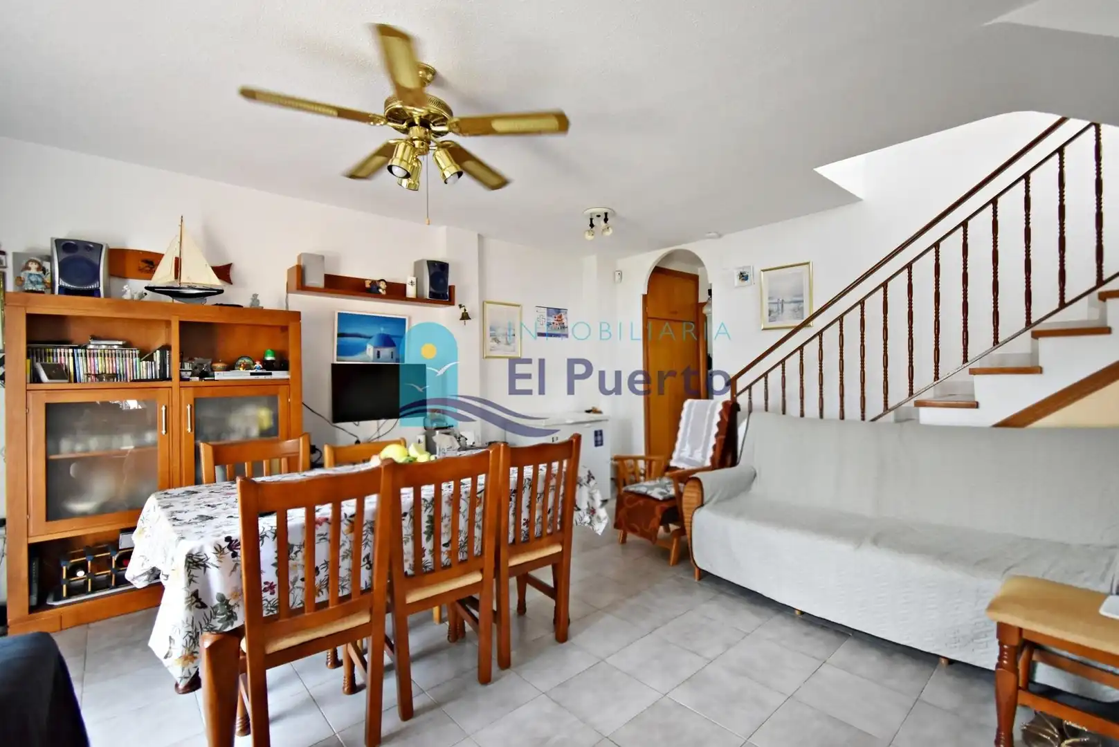 Sala d'estar de Dúplex en venda en Mazarrón amb Aire condicionat, Calefacció i Jardí privat