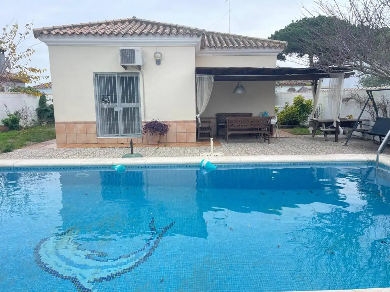 Piscina de Casa o xalet en venda en Chiclana de la Frontera amb Aire condicionat, Jardí privat i Piscina