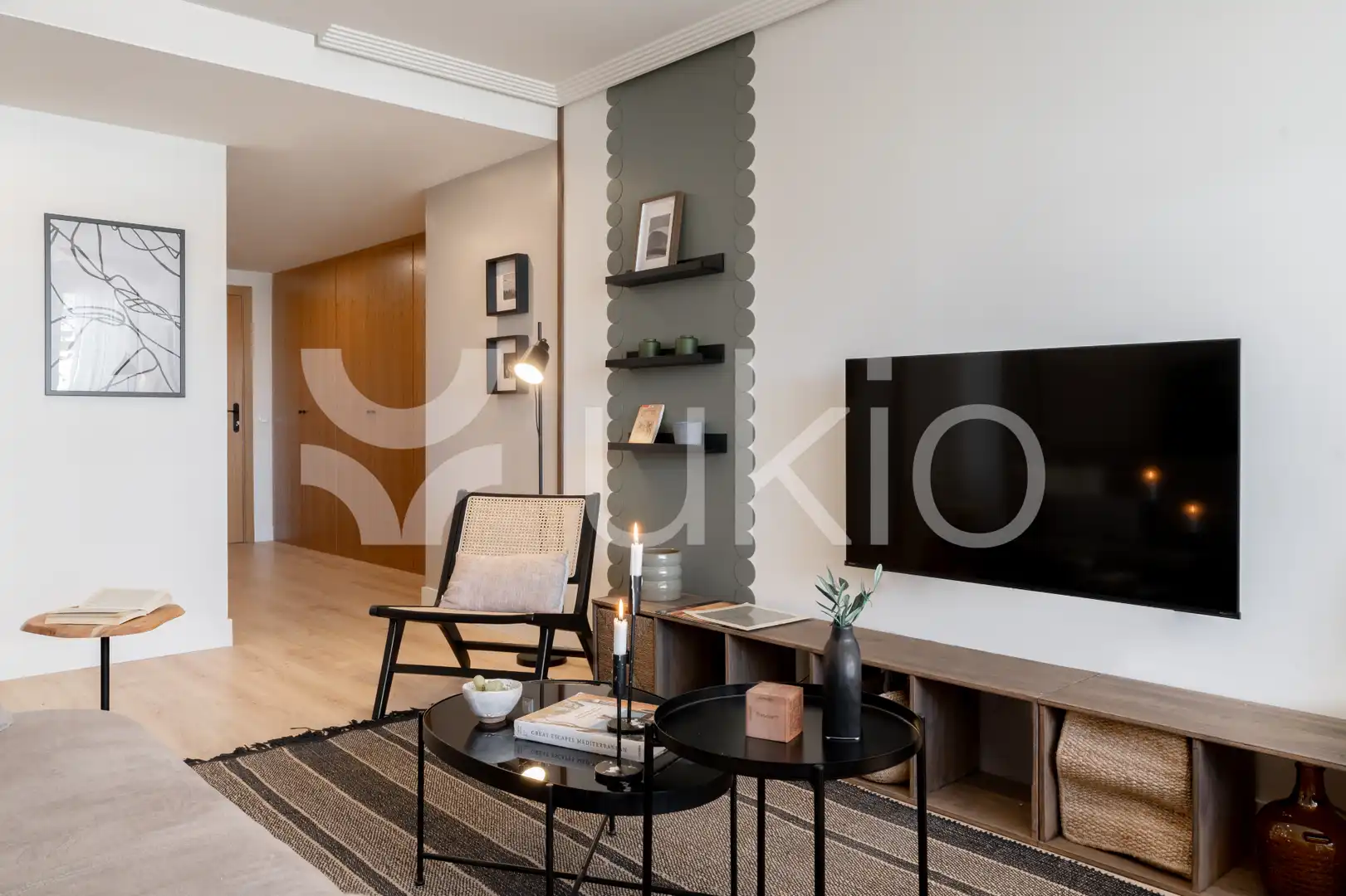 Living room of Apartments for rent in Madrid  with Air Conditioner, Heating and Furnished