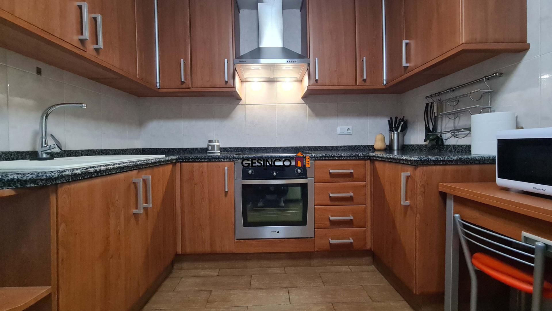 Kitchen of Flat for sale in Ontinyent  with Air Conditioner, Terrace and Storage room