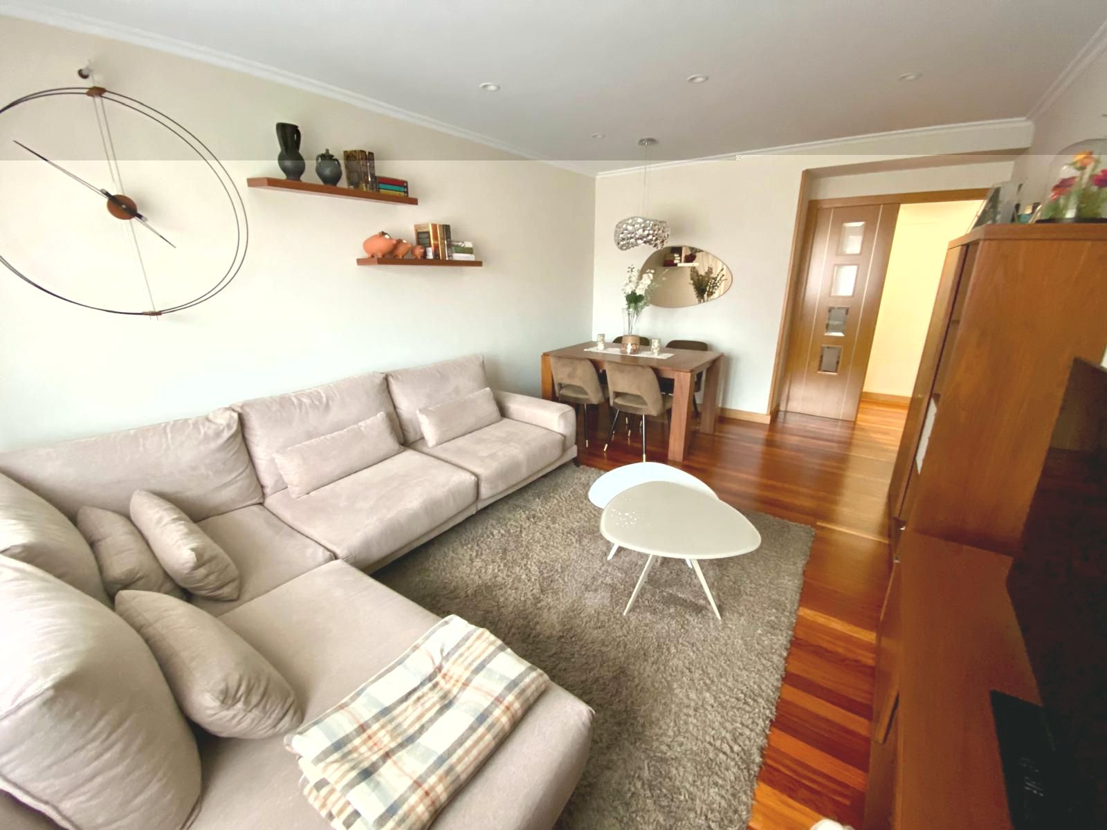 Living room of Flat for sale in Gijón   with Heating, Parquet flooring and Storage room