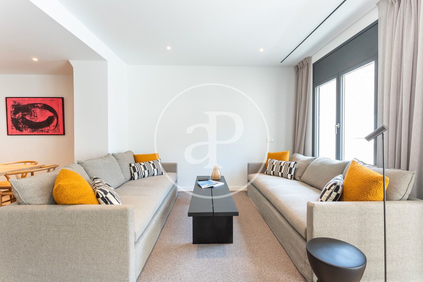 Living room of Flat to rent in  Barcelona Capital  with Air Conditioner, Heating and Terrace