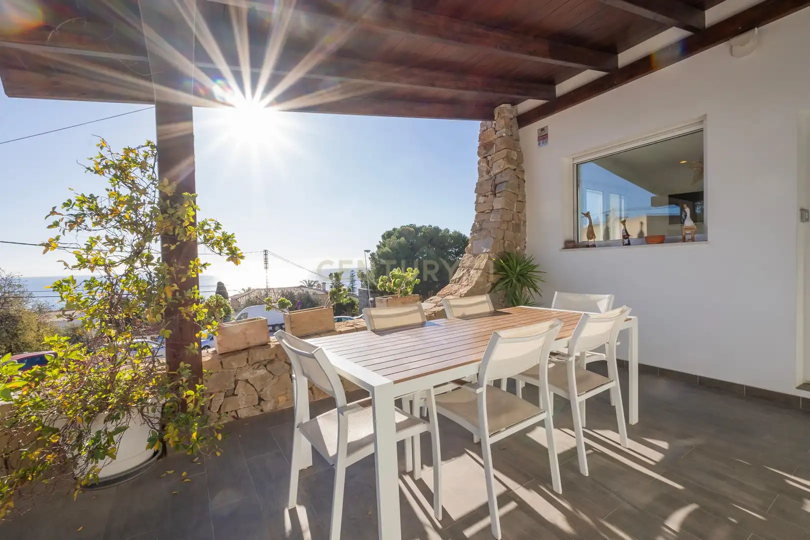 Terrace of Houses for sale in Calpe / Calp  with Furnished, Internet and Alarm