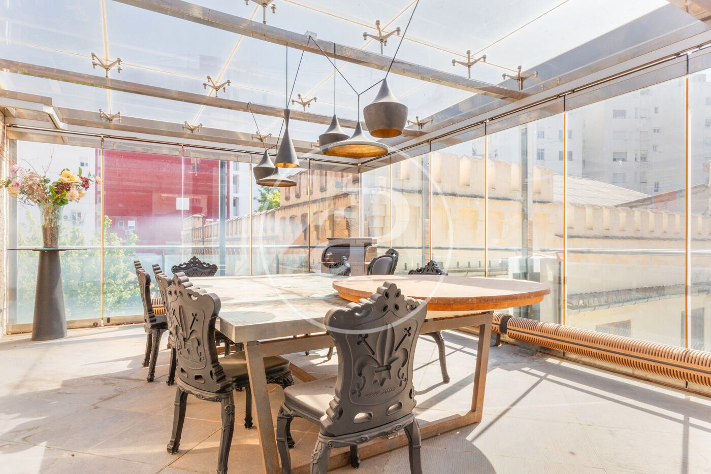 Terrace of Single-family semi-detached for sale in  Valencia Capital  with Air Conditioner, Heating and Terrace