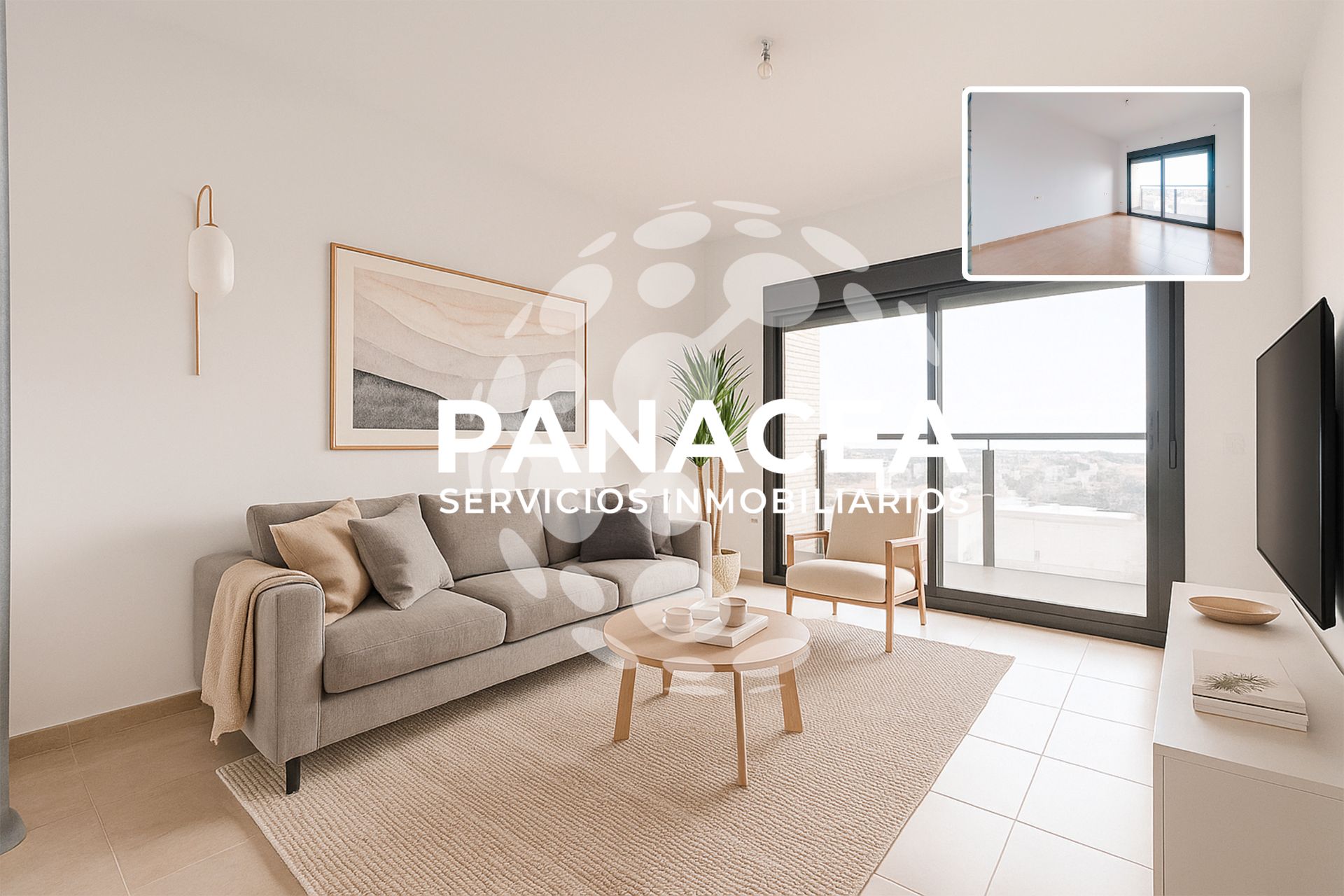 Living room of Flat for sale in Roquetas de Mar  with Air Conditioner, Furnished and Oven